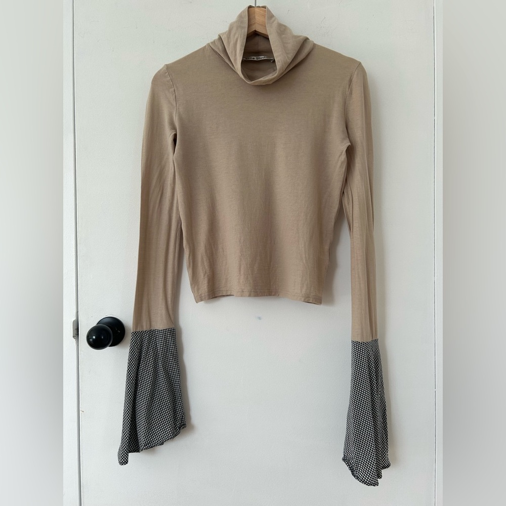 ACNE STUDIOS CREAM CLEO HIGH NECK AW17 SIZE M